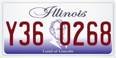 IL license plate Y360268