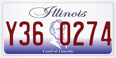 IL license plate Y360274