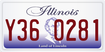 IL license plate Y360281