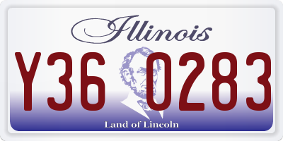 IL license plate Y360283