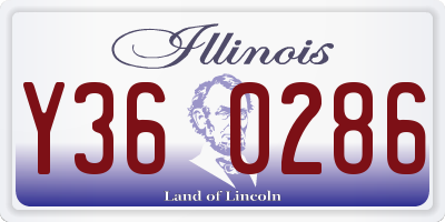 IL license plate Y360286