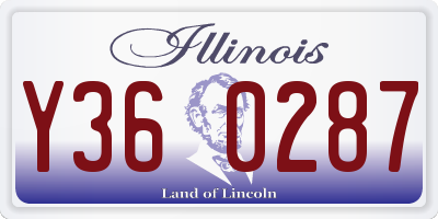 IL license plate Y360287