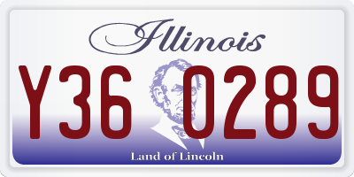 IL license plate Y360289