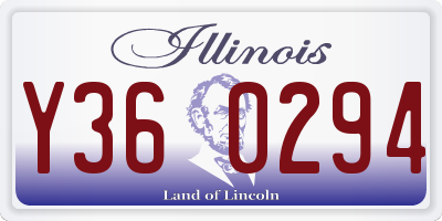 IL license plate Y360294