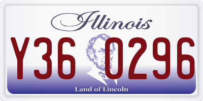 IL license plate Y360296