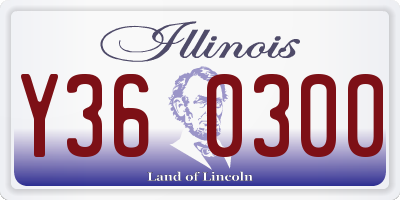 IL license plate Y360300
