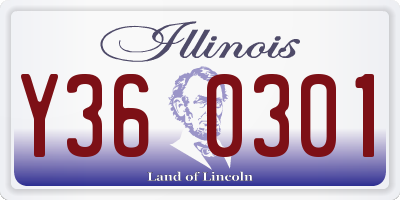 IL license plate Y360301
