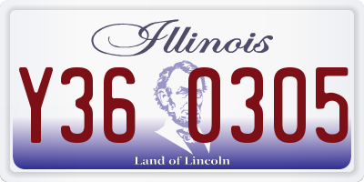 IL license plate Y360305