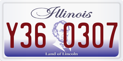 IL license plate Y360307