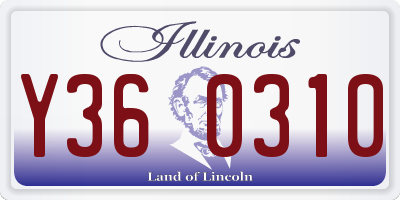IL license plate Y360310