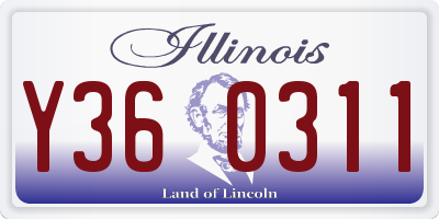 IL license plate Y360311