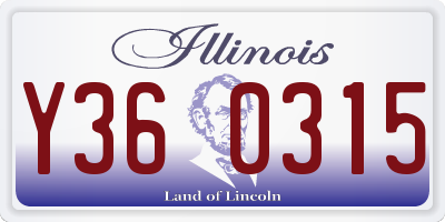 IL license plate Y360315