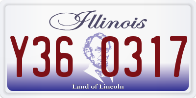 IL license plate Y360317