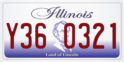 IL license plate Y360321