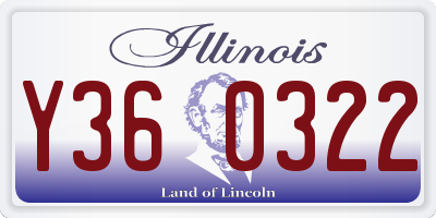 IL license plate Y360322