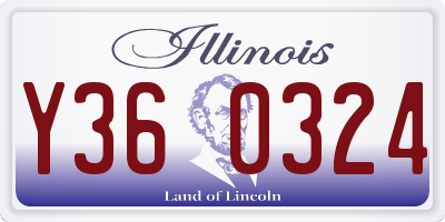 IL license plate Y360324