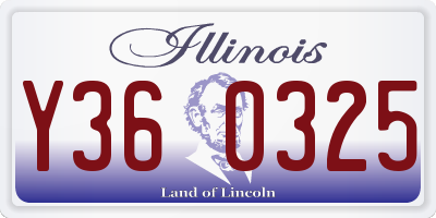 IL license plate Y360325