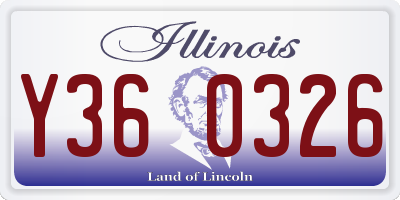 IL license plate Y360326