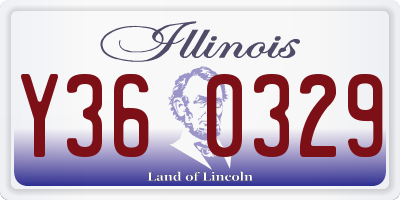 IL license plate Y360329