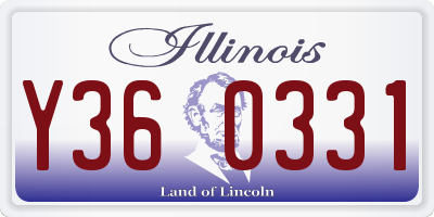 IL license plate Y360331