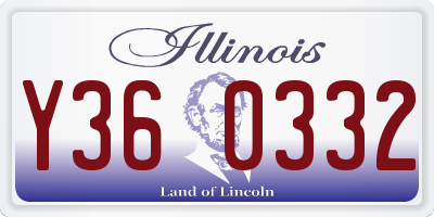 IL license plate Y360332