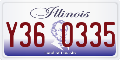 IL license plate Y360335