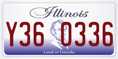 IL license plate Y360336