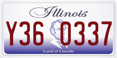 IL license plate Y360337