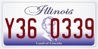 IL license plate Y360339
