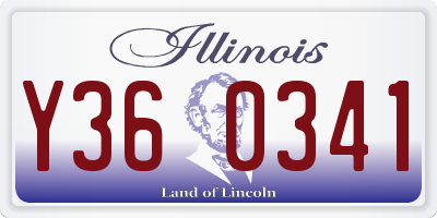 IL license plate Y360341