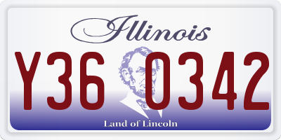 IL license plate Y360342