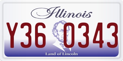 IL license plate Y360343
