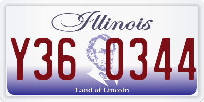 IL license plate Y360344