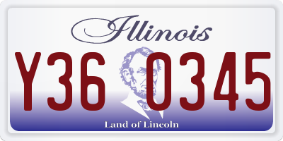 IL license plate Y360345