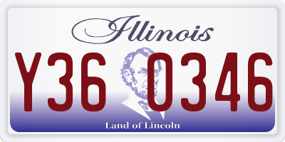 IL license plate Y360346