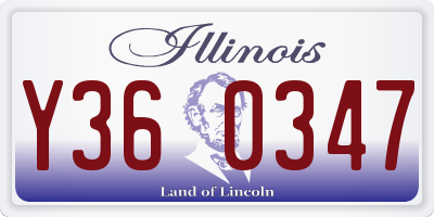IL license plate Y360347