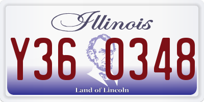 IL license plate Y360348