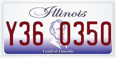 IL license plate Y360350