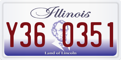 IL license plate Y360351