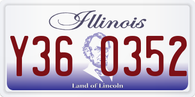 IL license plate Y360352