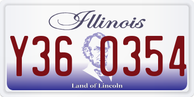 IL license plate Y360354