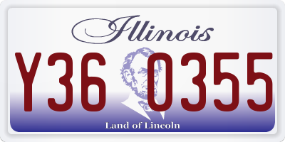 IL license plate Y360355