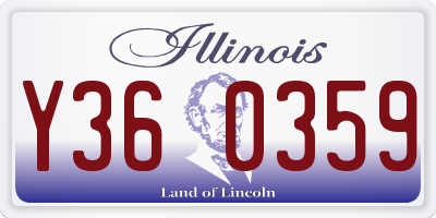 IL license plate Y360359