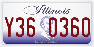 IL license plate Y360360