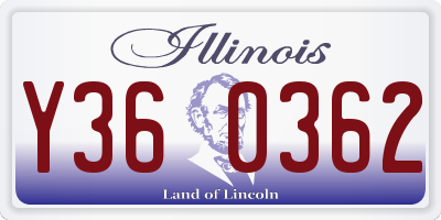 IL license plate Y360362