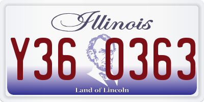 IL license plate Y360363