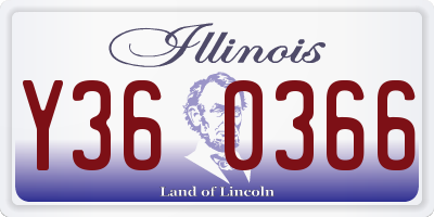 IL license plate Y360366