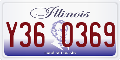 IL license plate Y360369