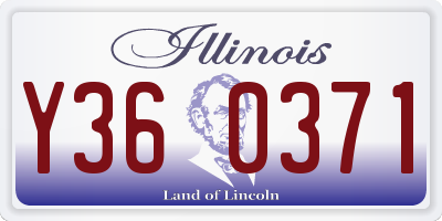 IL license plate Y360371