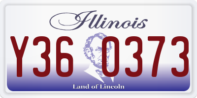 IL license plate Y360373